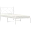 sengeramme med sengegavl 90x190 cm metal hvid