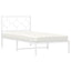 sengeramme med sengegavl 90x200 cm metal hvid