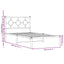 sengeramme med sengegavl 100x190 cm metal hvid