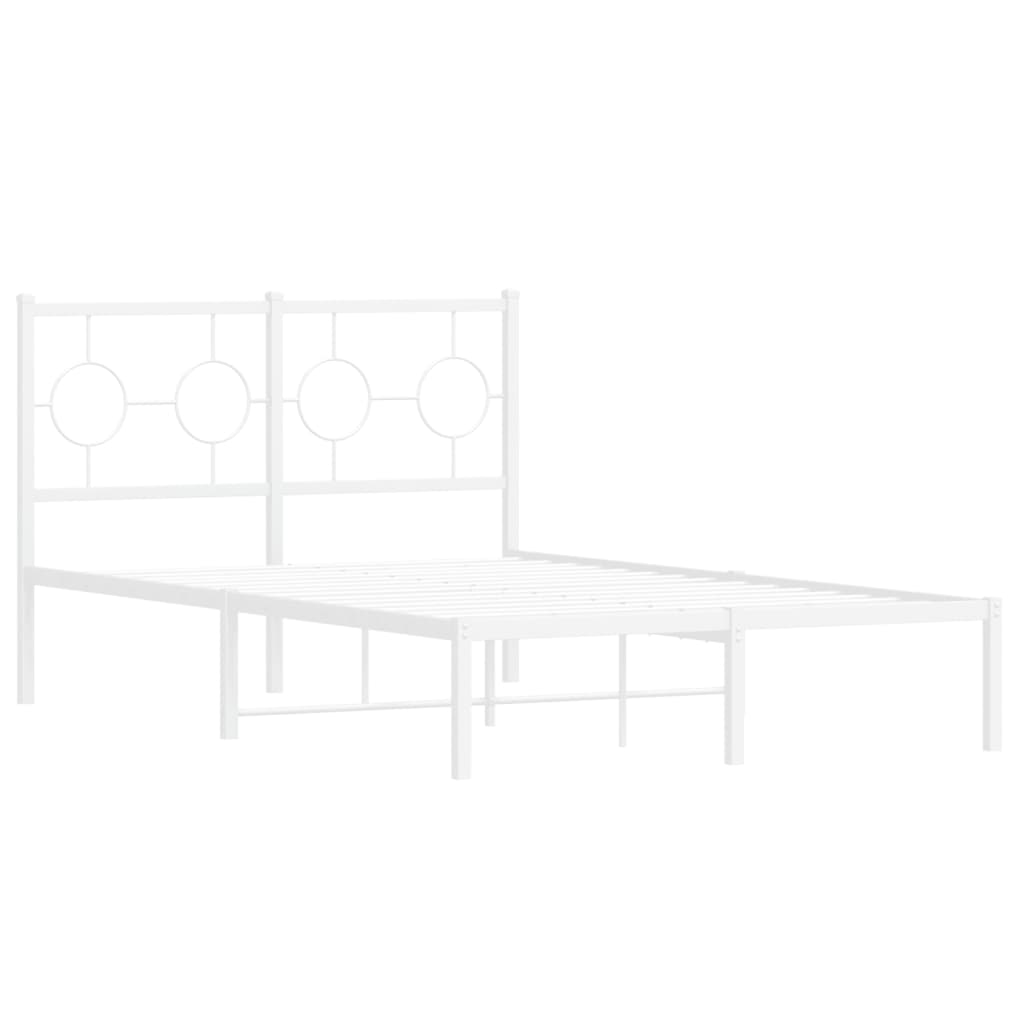 sengeramme med sengegavl 120x190 cm metal hvid