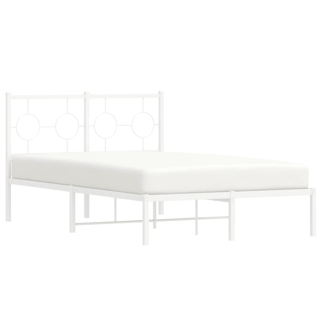 sengeramme med sengegavl 120x190 cm metal hvid