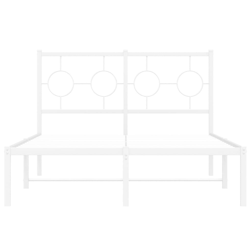 sengeramme med sengegavl 120x190 cm metal hvid