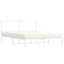 sengeramme med sengegavl 160x200 cm metal hvid