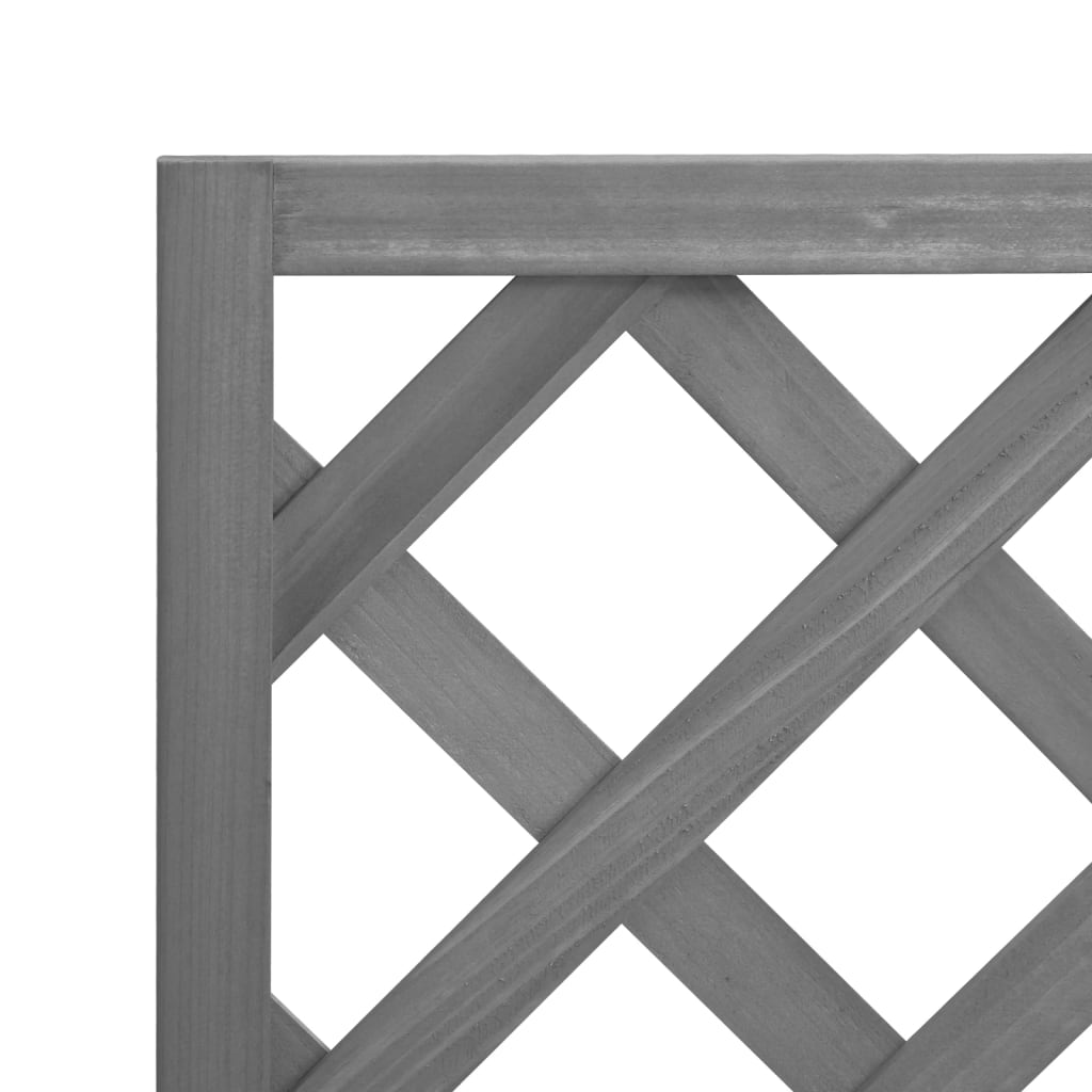 plantekasse med espalier grå 40x30x90 cm massivt grantræ
