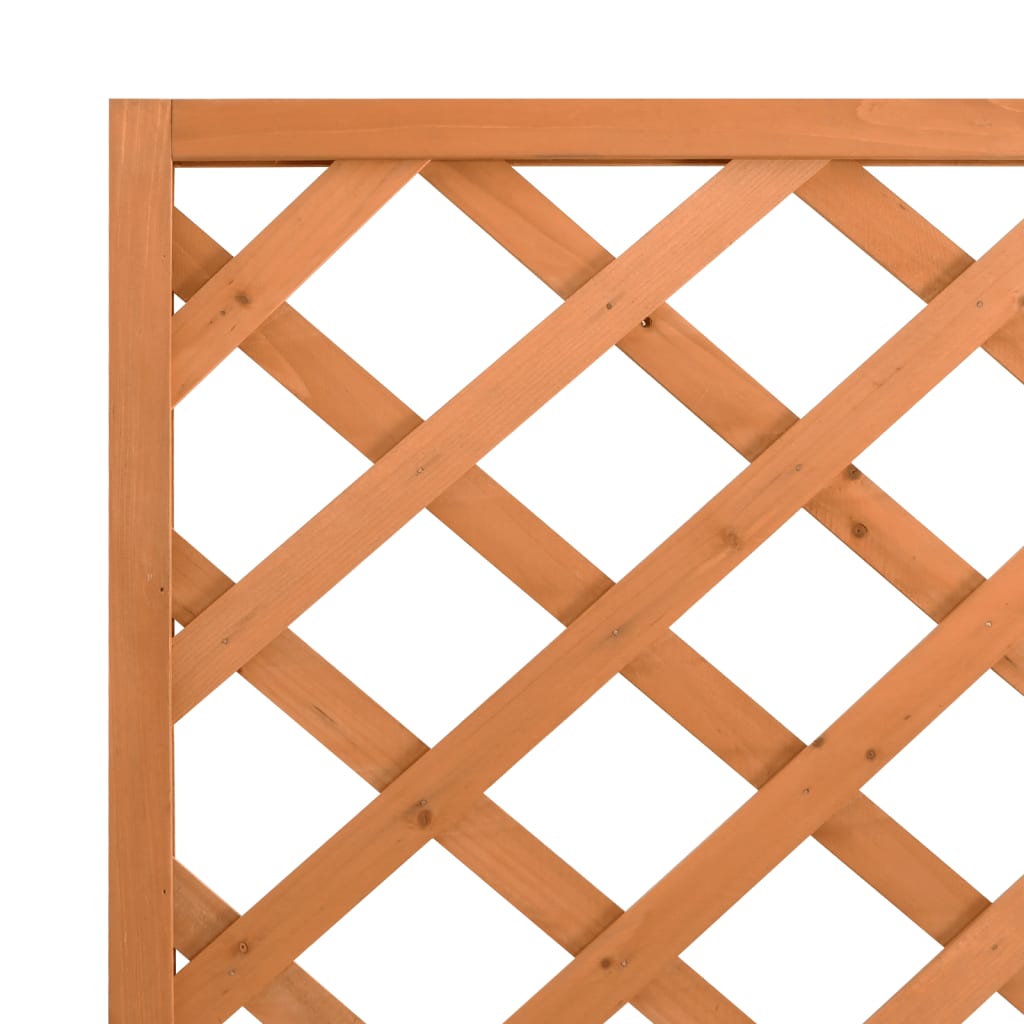 plantekasse med espalier brun 90x35x180 cm massivt grantræ