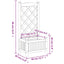 plantekasse med espalier brun 40x30x90 cm massivt grantræ