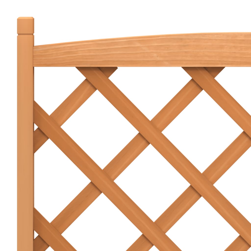plantekasse med espalier brun 90x35x180 cm massivt grantræ
