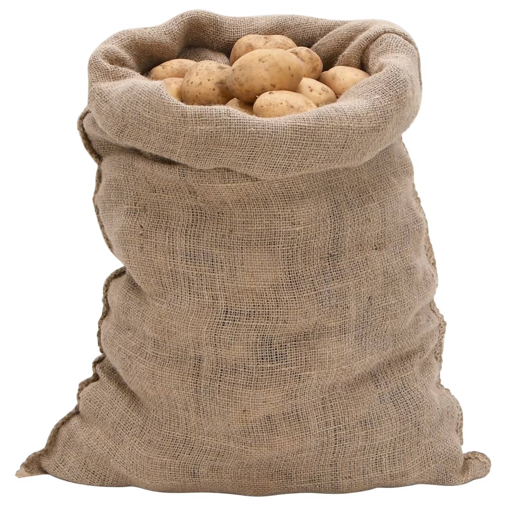 jutesække 5 stk. 60x105 cm 100% jute 220 gsm