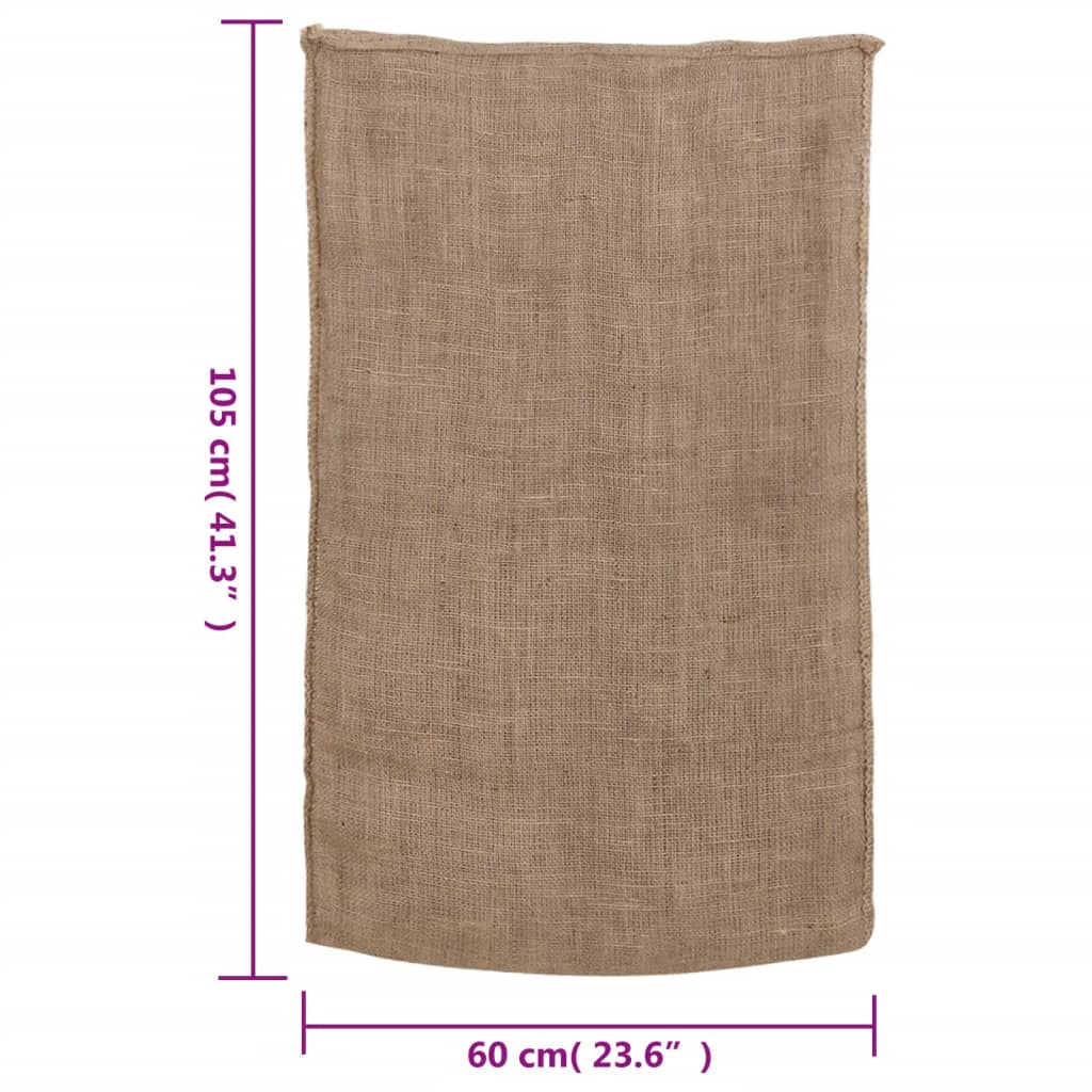 jutesække 5 stk. 60x105 cm 100% jute 220 gsm