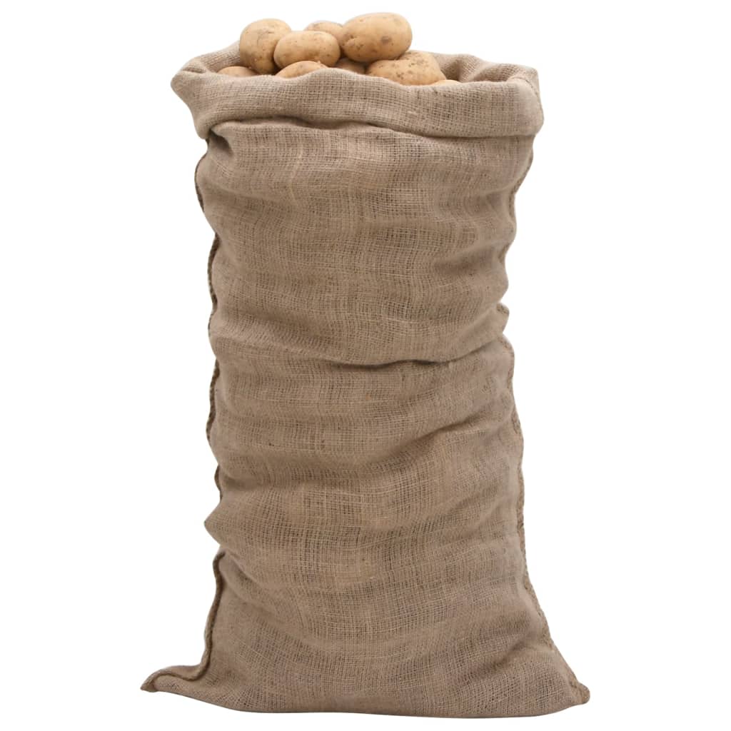 jutesække 5 stk. 65x135 cm 100 % jute 220 g/m2