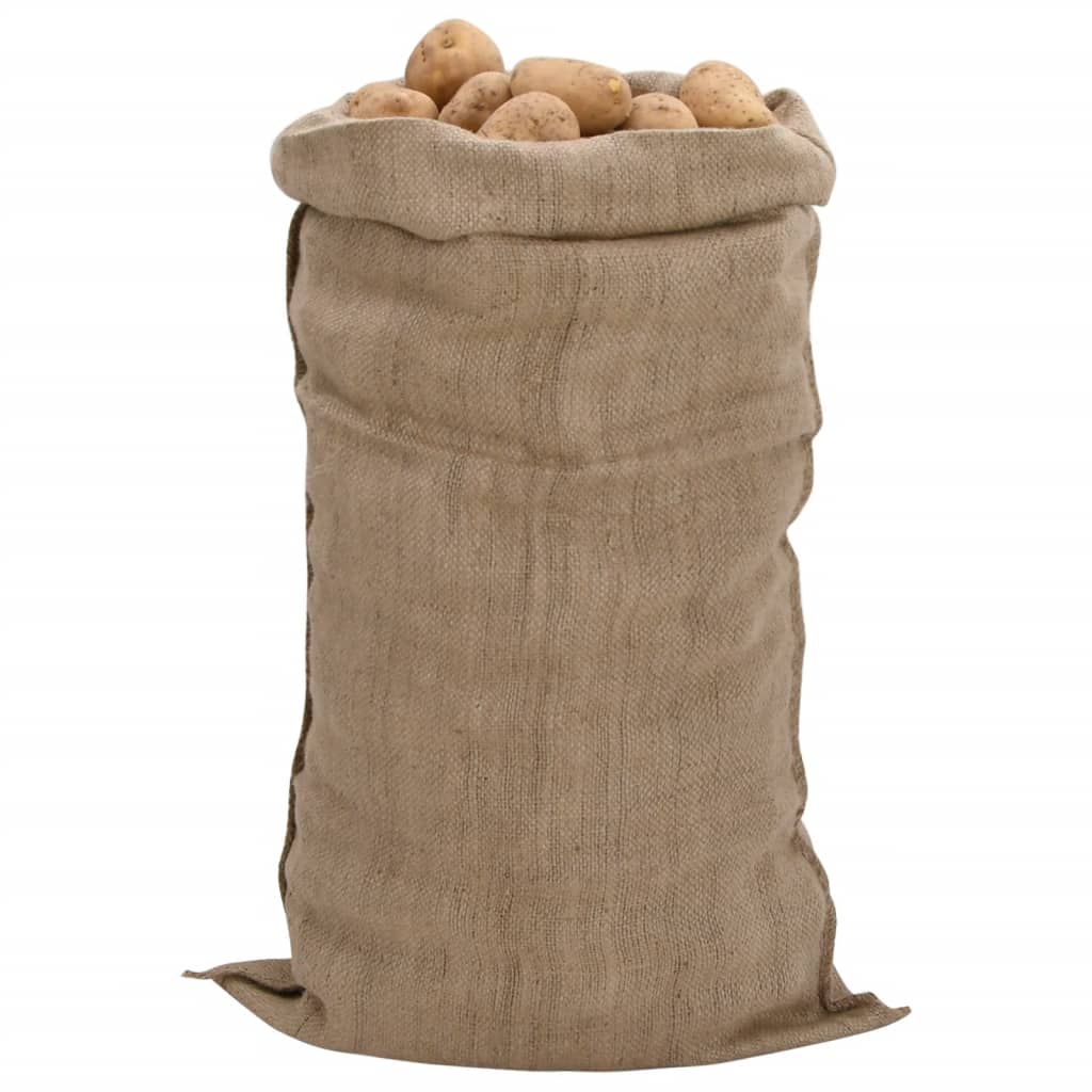 jutesække 10 stk. 65x135 cm 100% jute 340 gsm