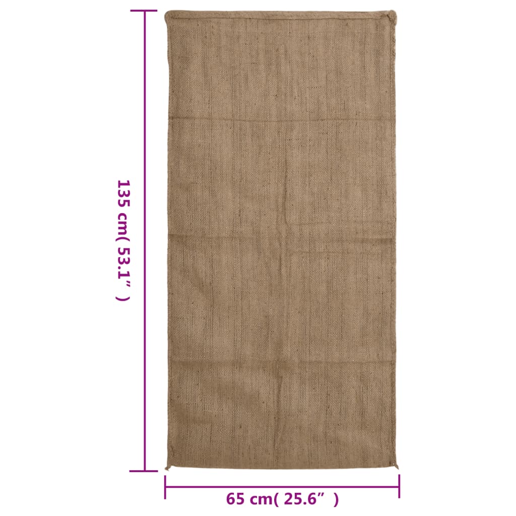 jutesække 10 stk. 65x135 cm 100% jute 340 gsm