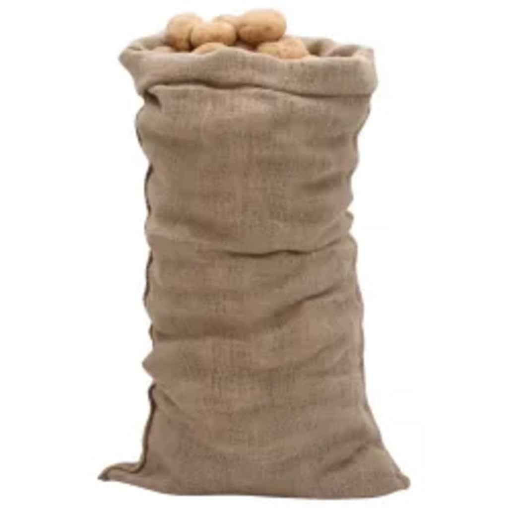 jutesække 30 stk. 65x135 cm 100 % jute 220 g/m2