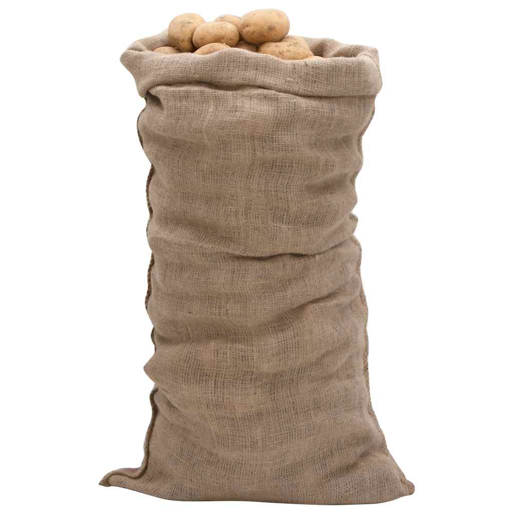 jutesække 30 stk. 65x135 cm 100 % jute 220 g/m2