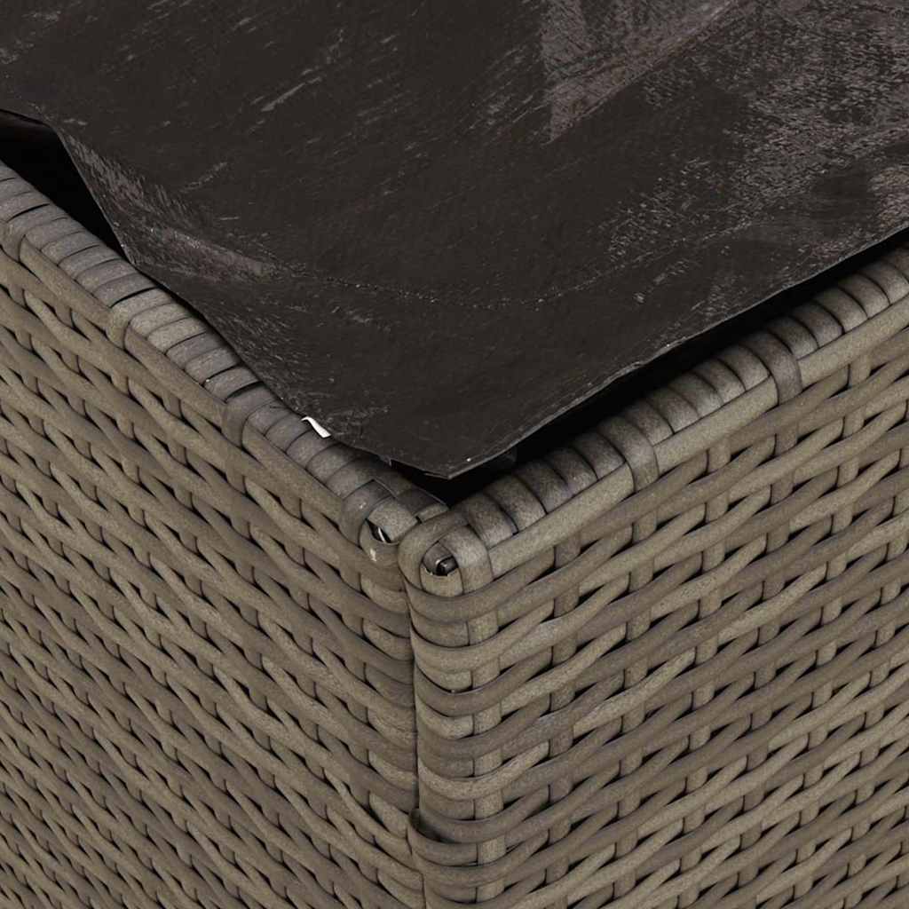 Pude kasse med opbevaring Grå 50 x 50 x 50 cm polyrattan