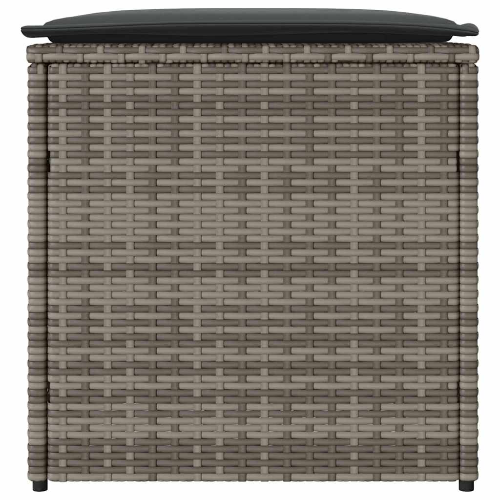 Pude kasse med opbevaring Grå 50 x 50 x 50 cm polyrattan