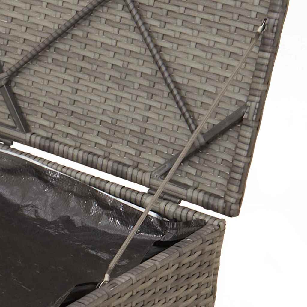 Pude kasse med opbevaring Grå 50 x 50 x 50 cm polyrattan