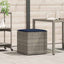Pude kasse med opbevaring Grå 50 x 50 x 50 cm polyrattan
