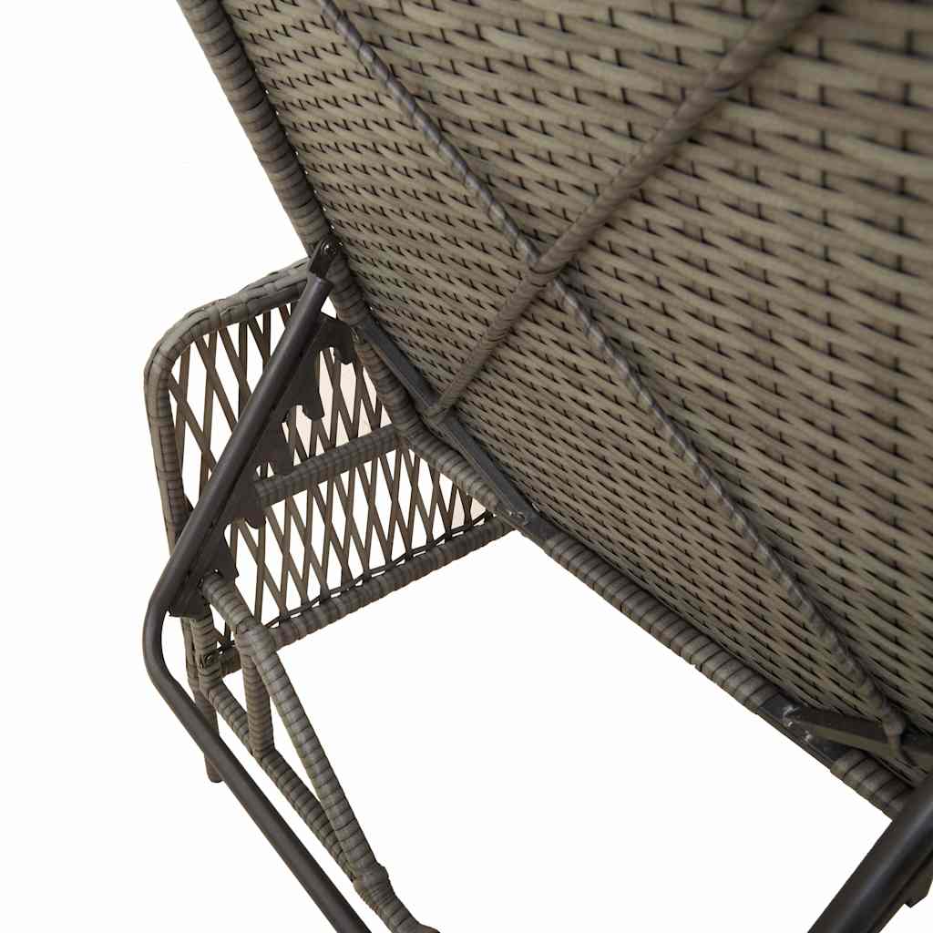 Solstol polyrattan Grå og Mørkegrå
