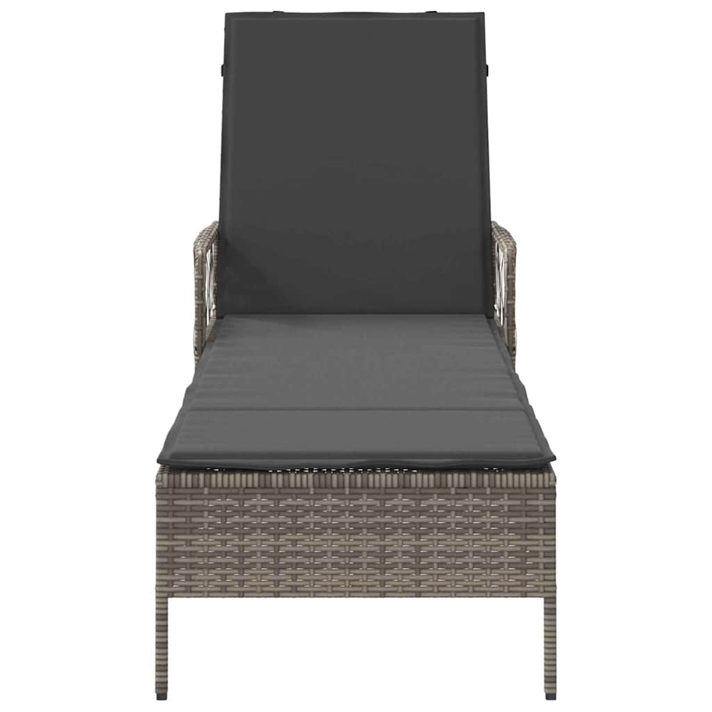 Solstol polyrattan Grå og Mørkegrå