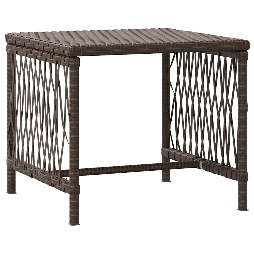 Solstol 3 stk. polyrattan Brun og Creme Hvid