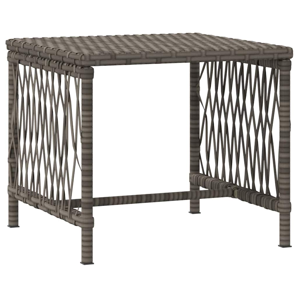 Solstol 3 stk. polyrattan Grå og Marineblå