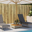 skjuler til parasolfod 70x70x25 cm polyrattan og akacietræ grå