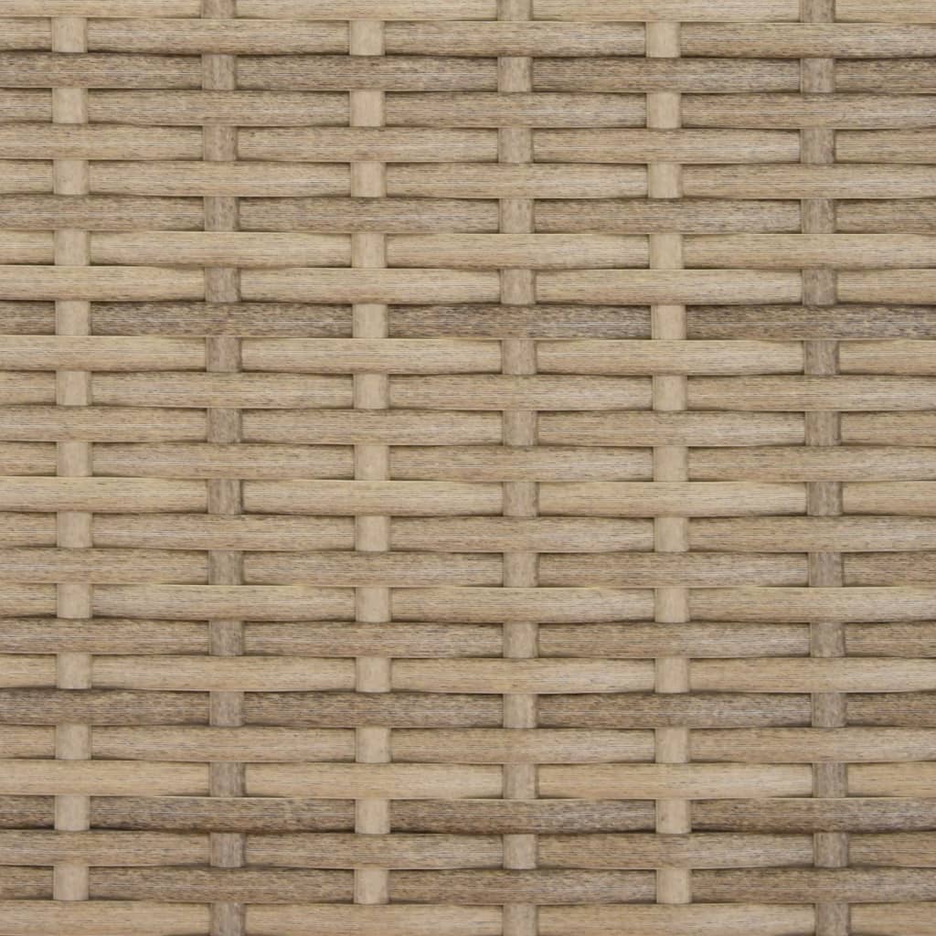 2-personers havesofa med baldakin og skamler polyrattan beige