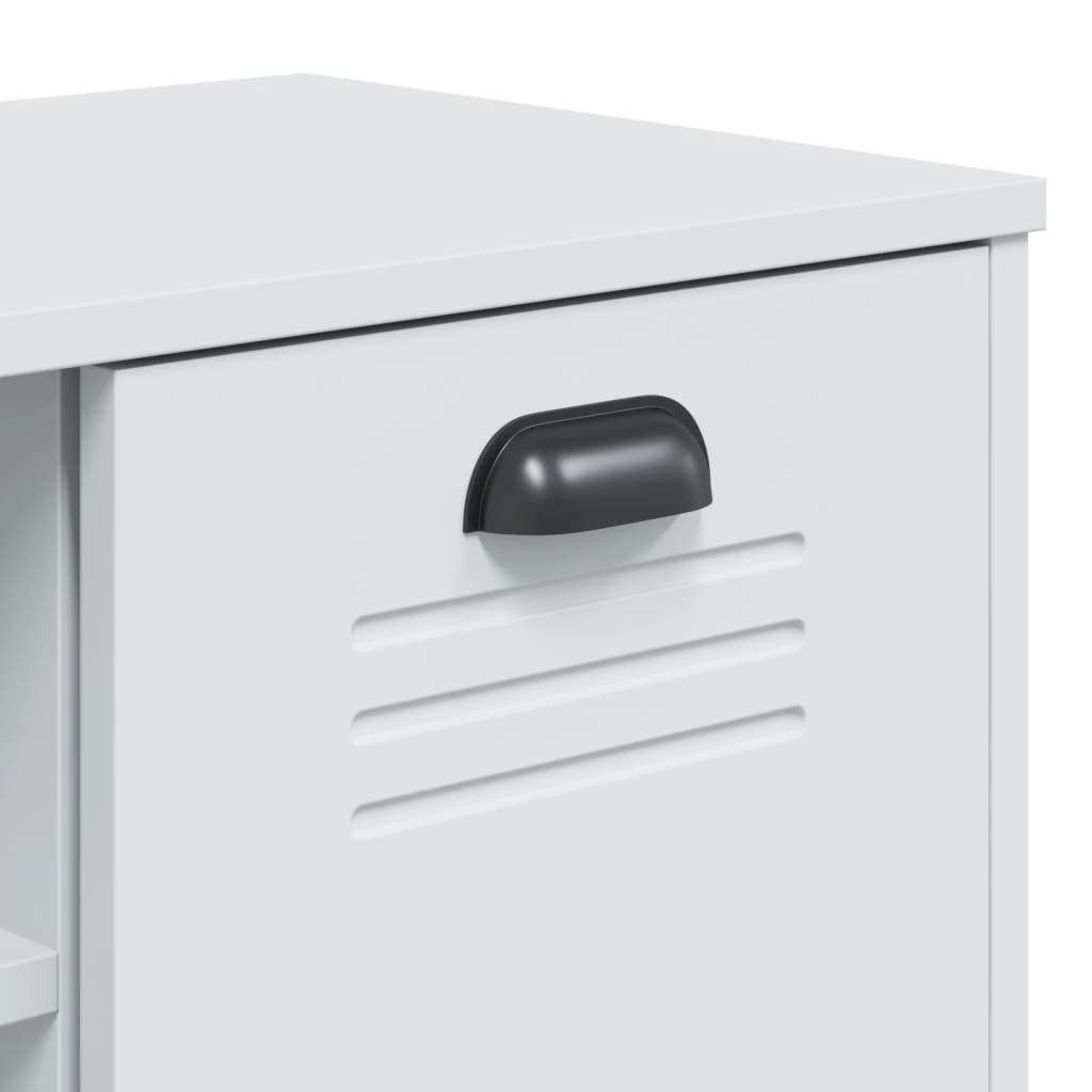 skobænk VIKEN 106x35x45 cm konstrueret træ hvid