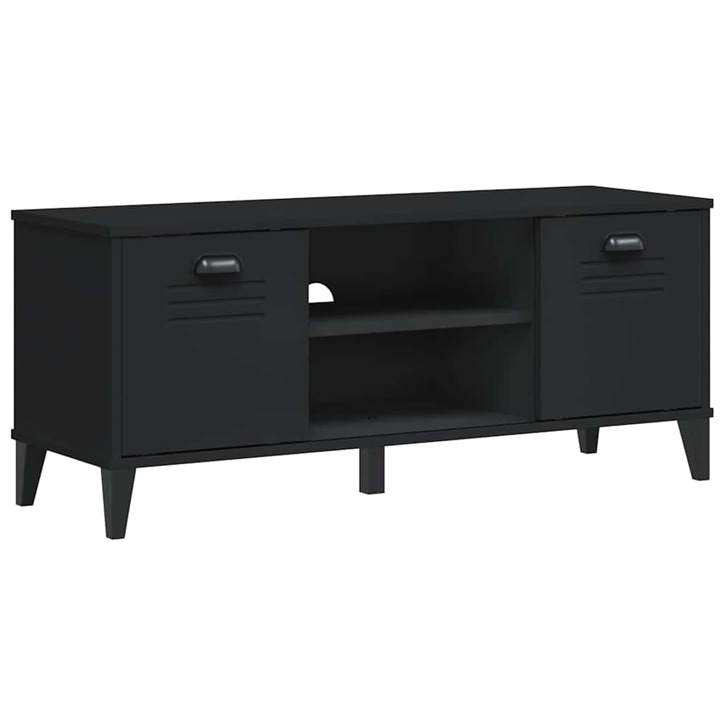 skobænk VIKEN 106x35x45 cm konstrueret træ sort
