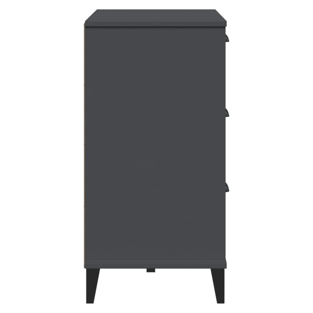 skænk VIKEN 80x40x80 cm konstrueret træ antracitgrå