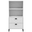 bogskab VIKEN 60x35x123 cm konstrueret træ hvid