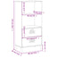bogskab VIKEN 60x35x123 cm konstrueret træ hvid