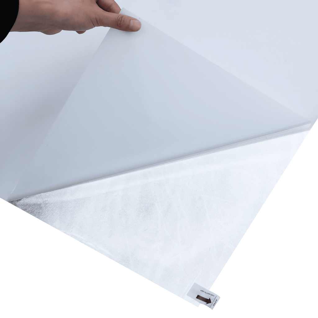 vinduesfolie 45x1000 cm statisk PVC matteret hvid