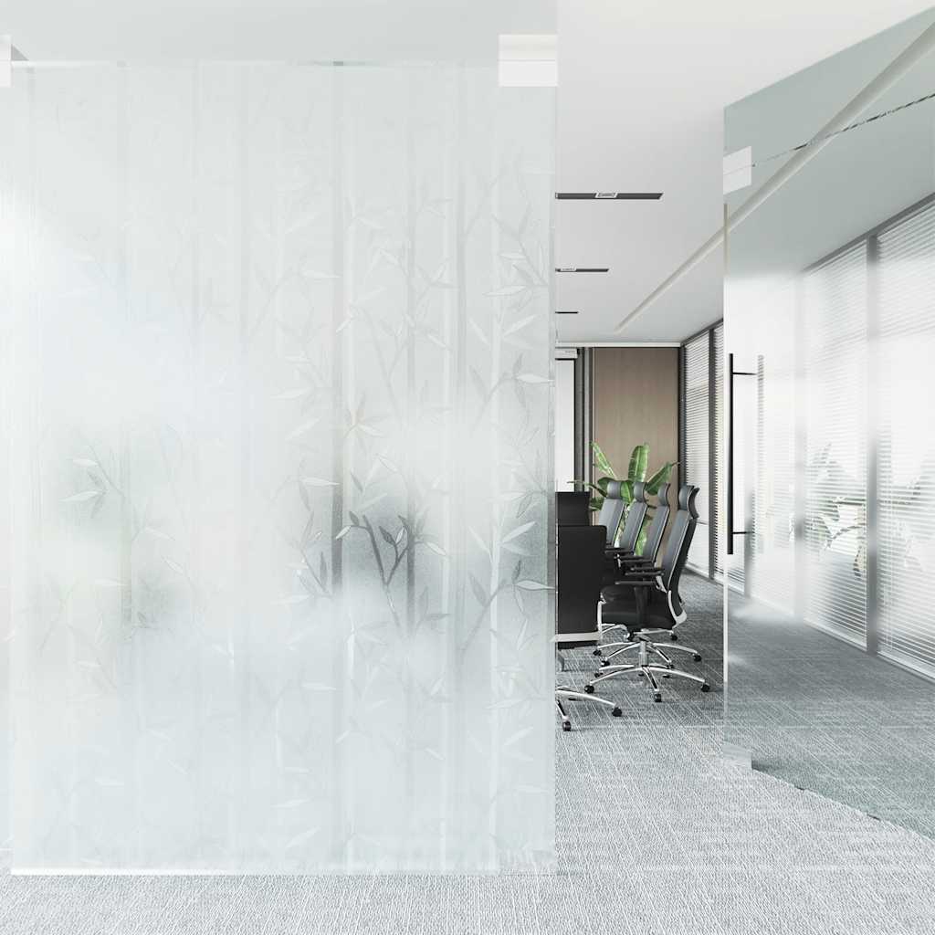 vinduesfolie 90x500 cm PVC bambusmønster matteret