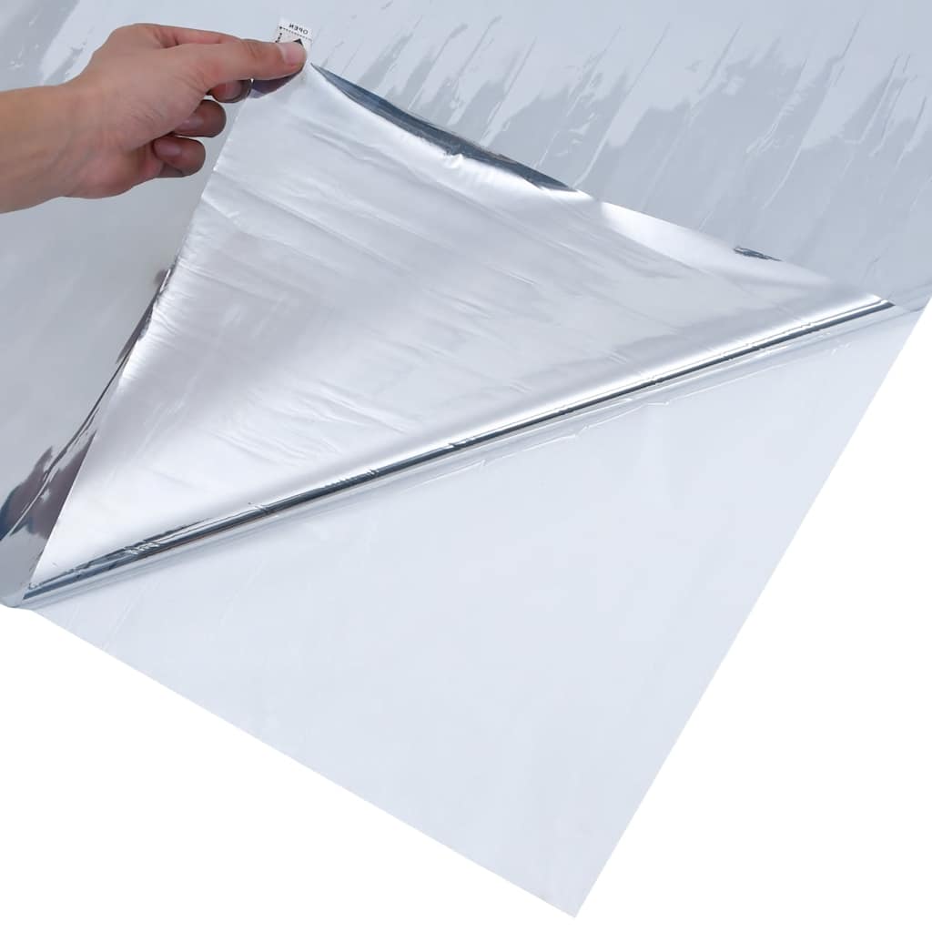 solfilm 60x500 cm reflekterende effekt PVC sølvfarvet