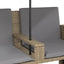 2-personers havesofa med parasol og skamler polyrattan beige