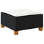 haveskammel med hynde 63,5x56x32 cm polyrattan sort