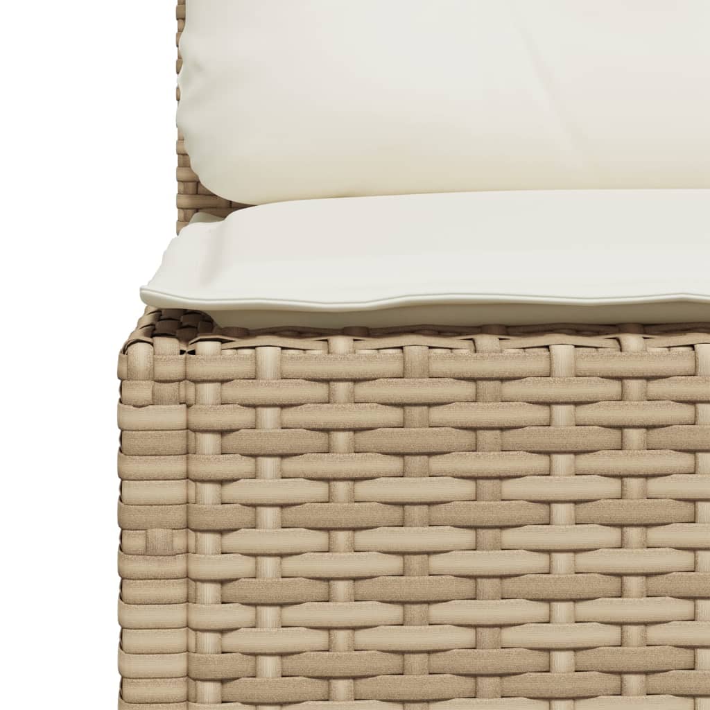 3-personers havesofa med hynder polyrattan beige