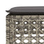 haveskammel med hynde 63,5x56x32 cm polyrattan grå