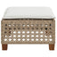 haveskammel med hynde 63,5x56x32 cm polyrattan beige