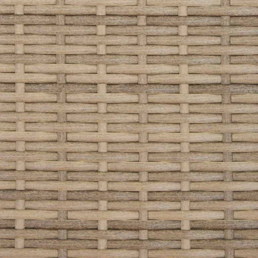 2-personers havesofa med baldakin og skamler polyrattan beige