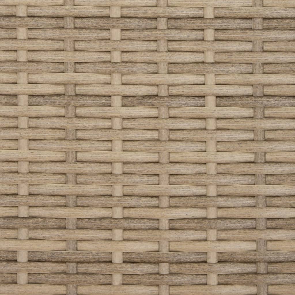 solseng med baldakin og hynder polyrattan beige
