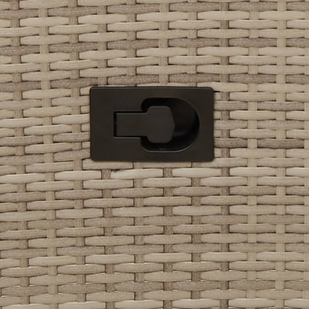 bistrosæt til haven 3 dele med hynder polyrattan beige