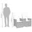 2-personers havesofa med bord og lænefunktion polyrattan beige