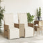 2-personers havesofa med bord og lænefunktion polyrattan beige