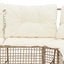 havesofa med hynder og fodskammel L-formet polyrattan beige