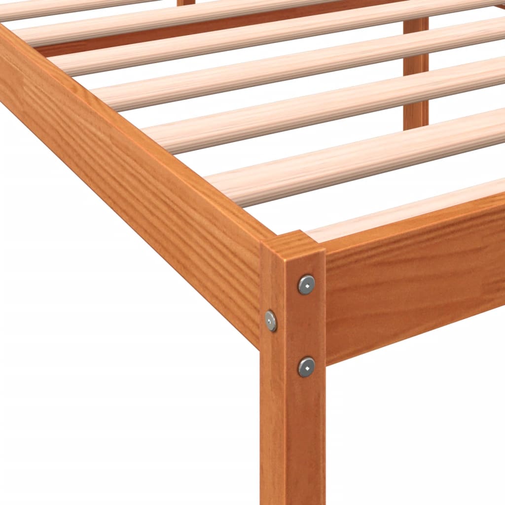 seniorseng 90x190 cm massivt fyrretræ gyldenbrun