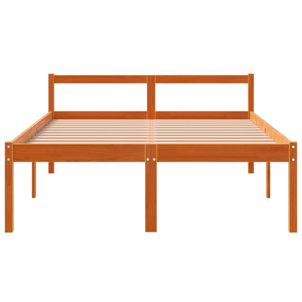 seniorseng 120x190 cm massivt fyrretræ gyldenbrun