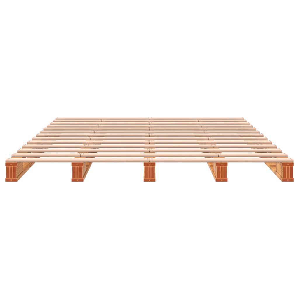 palleseng 140x200 cm massivt fyrretræ gyldenbrun